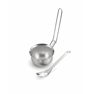  Yoshikawa Misoshi Set, Lebensmittelstrainer mit Edelstahlsieb und Löffel