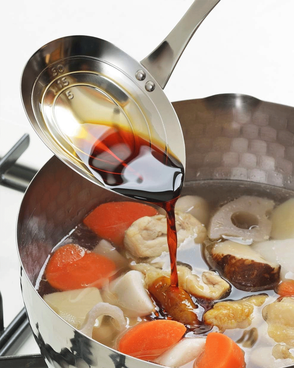 aikata Edelstahl-Messlöffel, Kochlöffel mit Skala