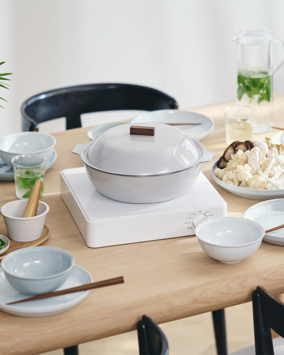 Kinto KAKOMI IH-Emaille-Topf 2L Sandbeige