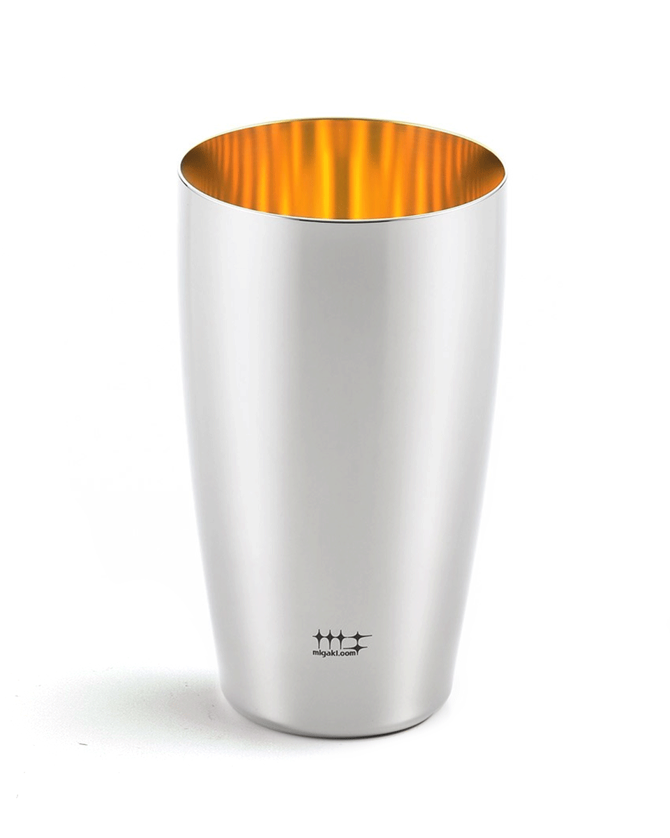 Migakiya Syndicate Bier Becher 400 ml, 24 Karat Gold