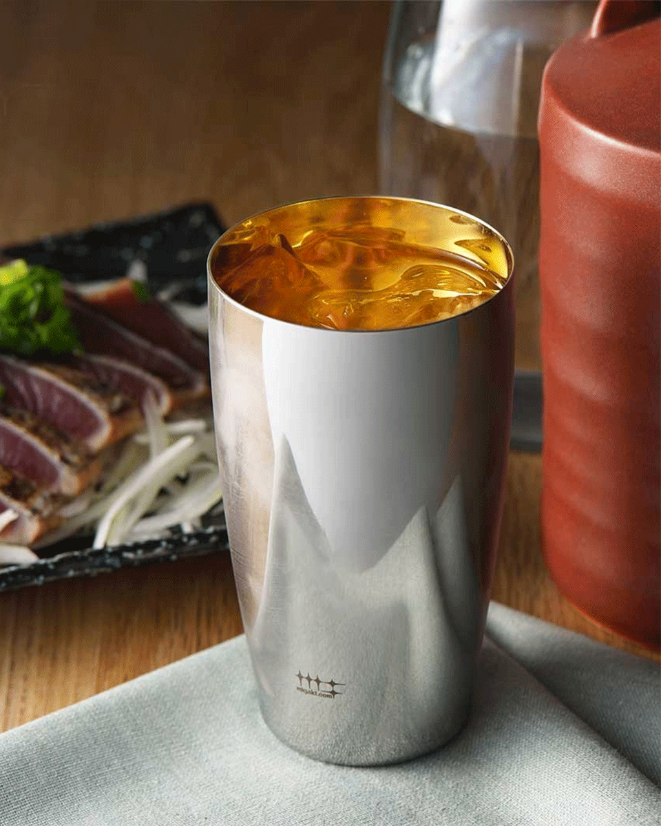 Migakiya Syndicate Bier Becher 400 ml, 24 Karat Gold
