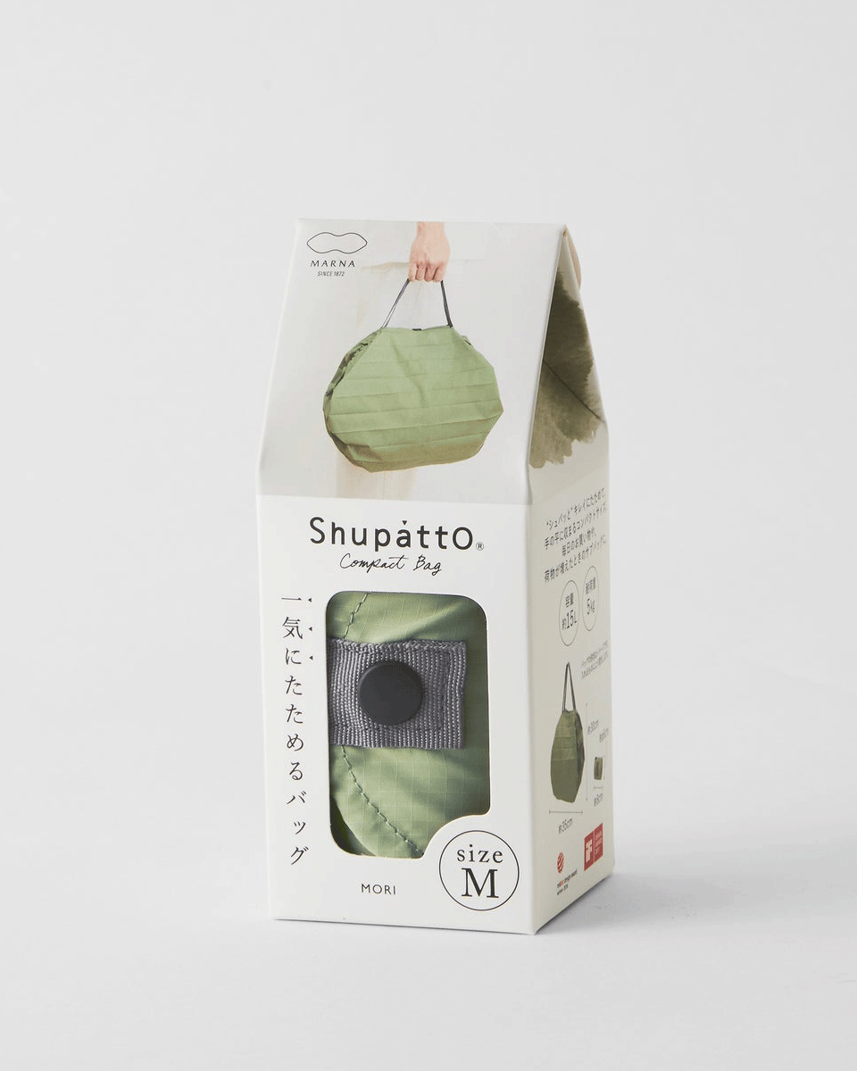 Shupatto One-Pull Faltbare Tasche M – Forest (Mori)