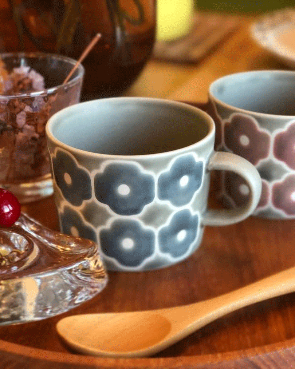 Tobeyaki Becher Indigoblume